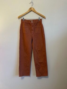 Madewell Emmett Wide-Leg Patch Pocket Pants in Rust | Size 25